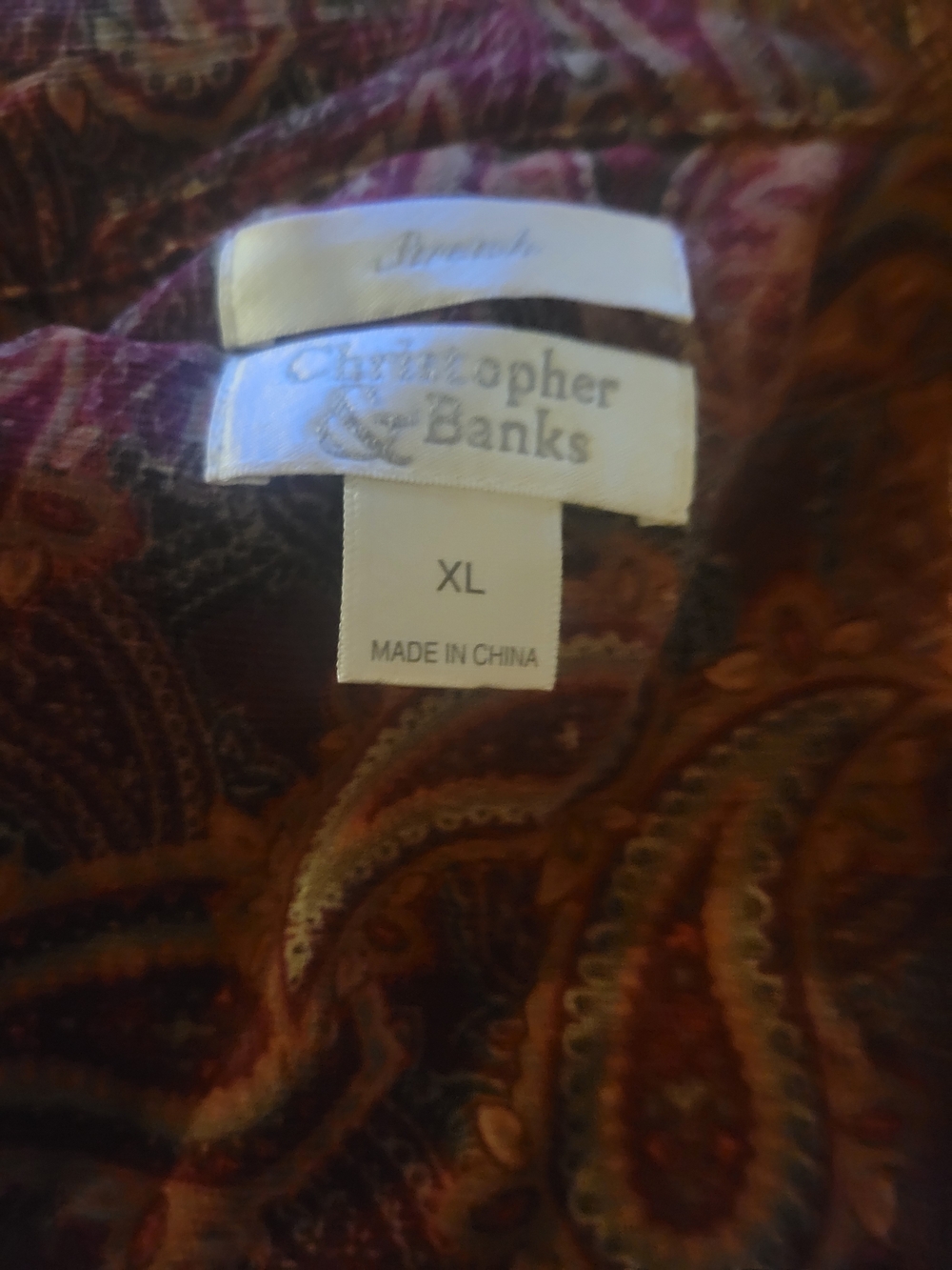 Christopher & Banks Paisley Button-Front Utility Jacket - Picture 8 of 8